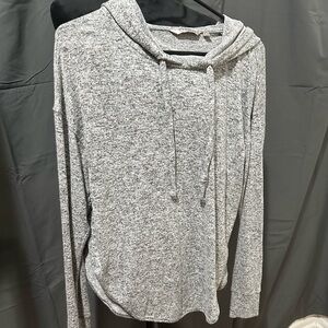Athleta Gray Hooded Sweatshirt Relaxed Fit